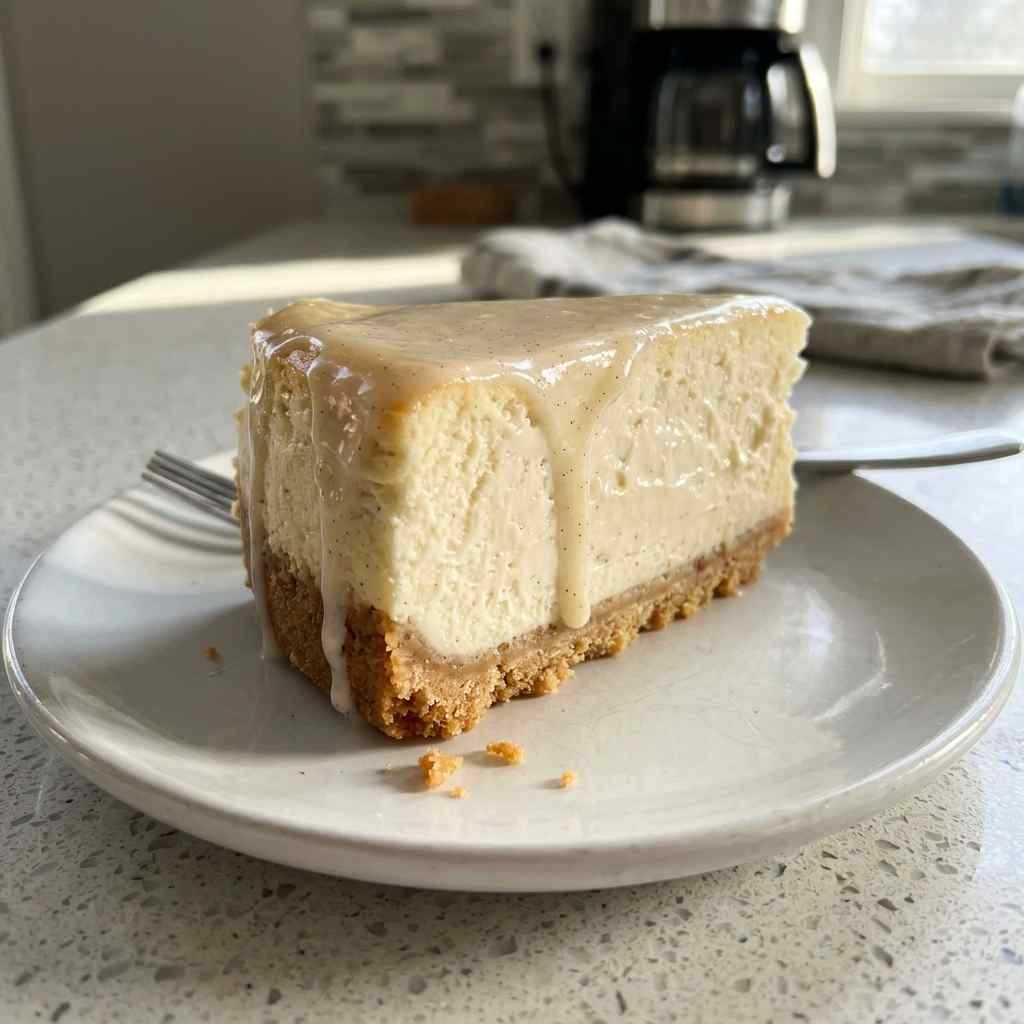 Creamy Sugar Cookie Crust Cheesecake with Vanilla Bean