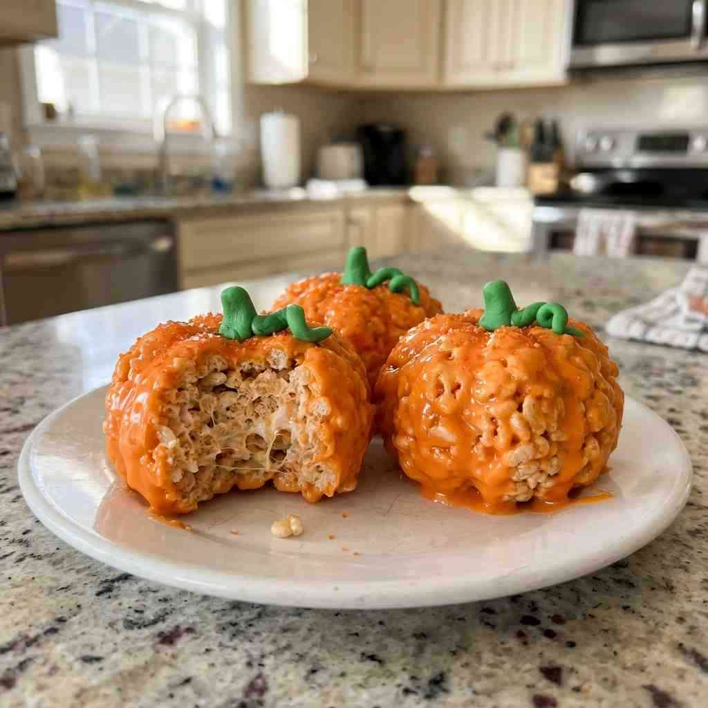 Cute Rice Krispie Treat Pumpkins (easy Kids Holiday Snack)