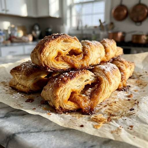 Easy 4 Ingredient Puff Pastry Pumpkin Pie Twists