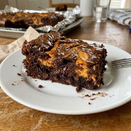 Halloween Cream Cheese Swirl Brownies