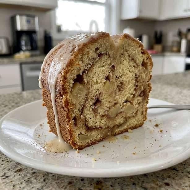Moist Cinnamon Apple Swirl Quick Bread