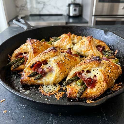 Prosciutto Asparagus Puff Pastry Bundles Appetizer