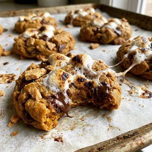 Pumpkin SÔÇÖmores Cookies