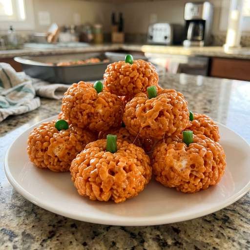 Rice Krispie Treat Pumpkins An Easy Halloween Treat Idea