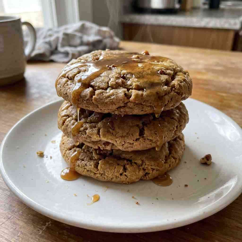Soft Chewy Maple Brown Sugar Cookies with Maple Glaze