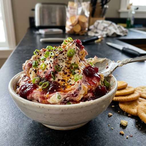 Spicy Cranberry Cream Cheese Spread for Crackers
